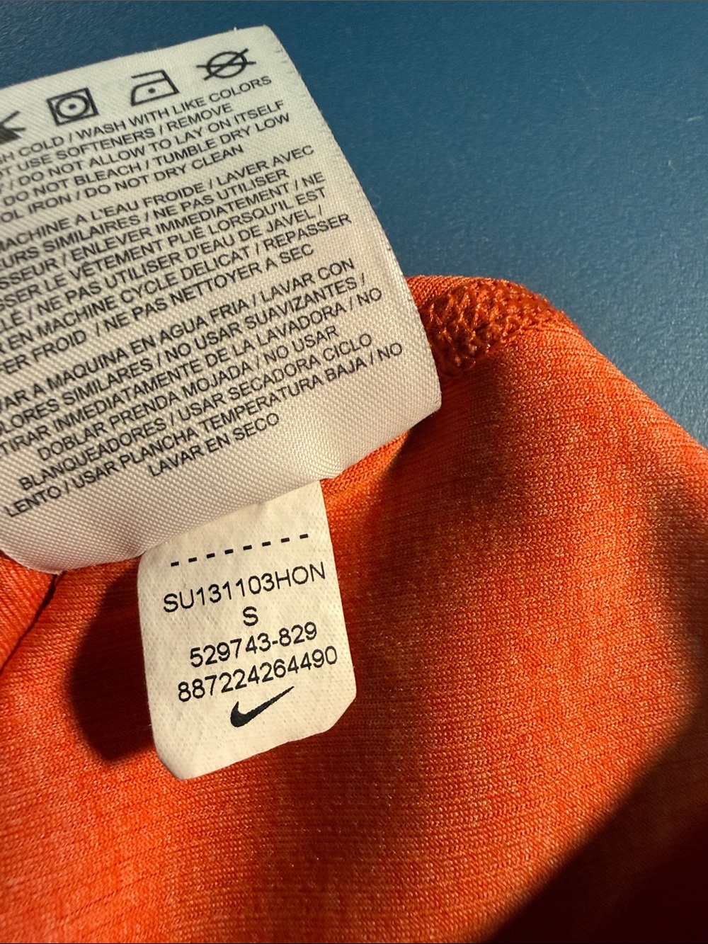 Nike Women's Ribbed Racerback Tank - Bright Orange - Picture 3 of 3